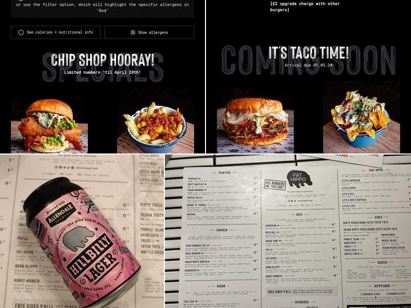 Fat Hippo Birmingham Menu