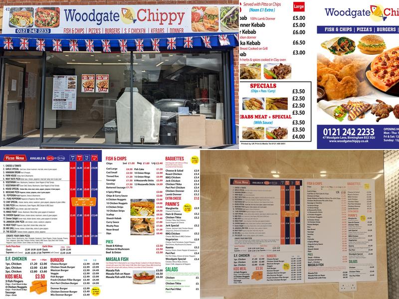 Woodgate Chippy Menu
