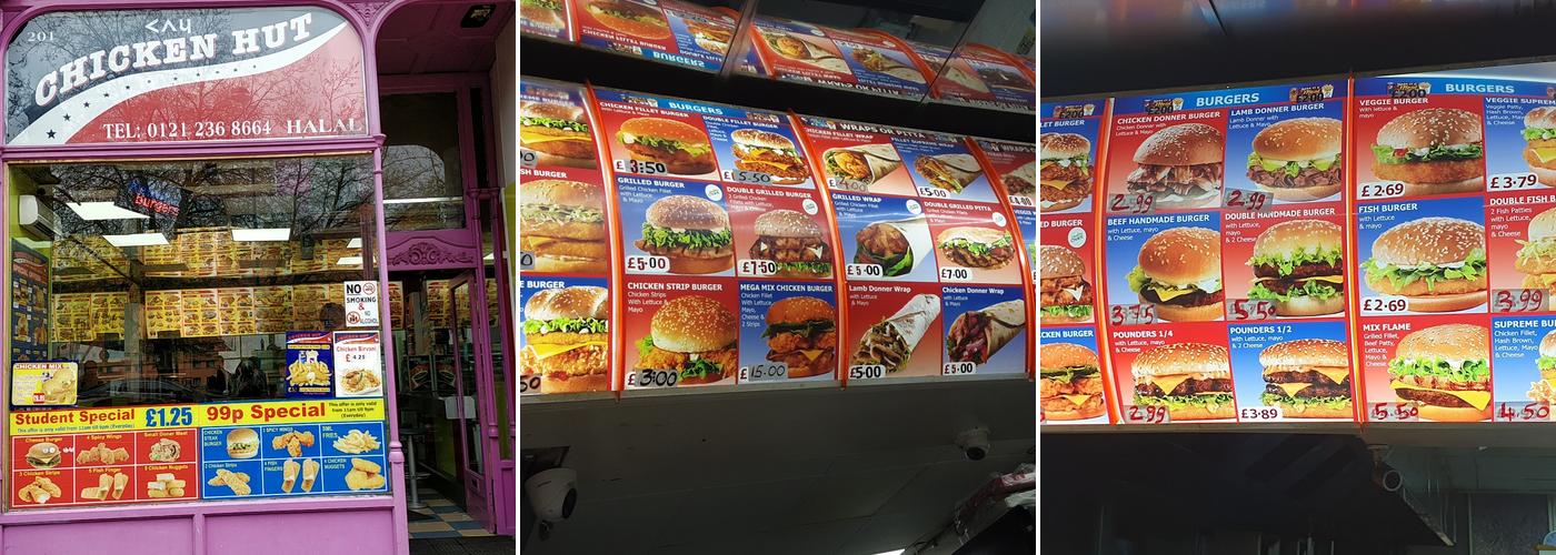 The Chicken Hut Menu