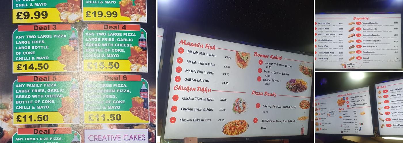 Multi Pizza Menu