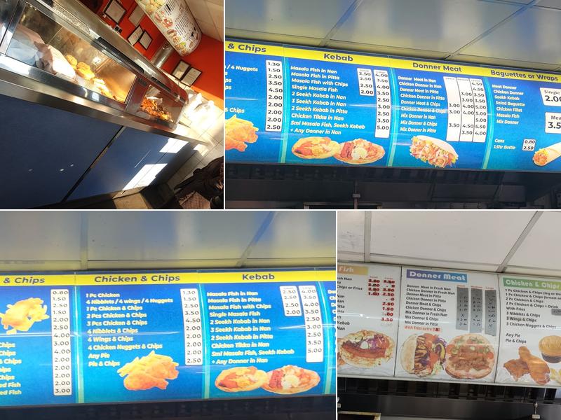 Bens fish bar Menu