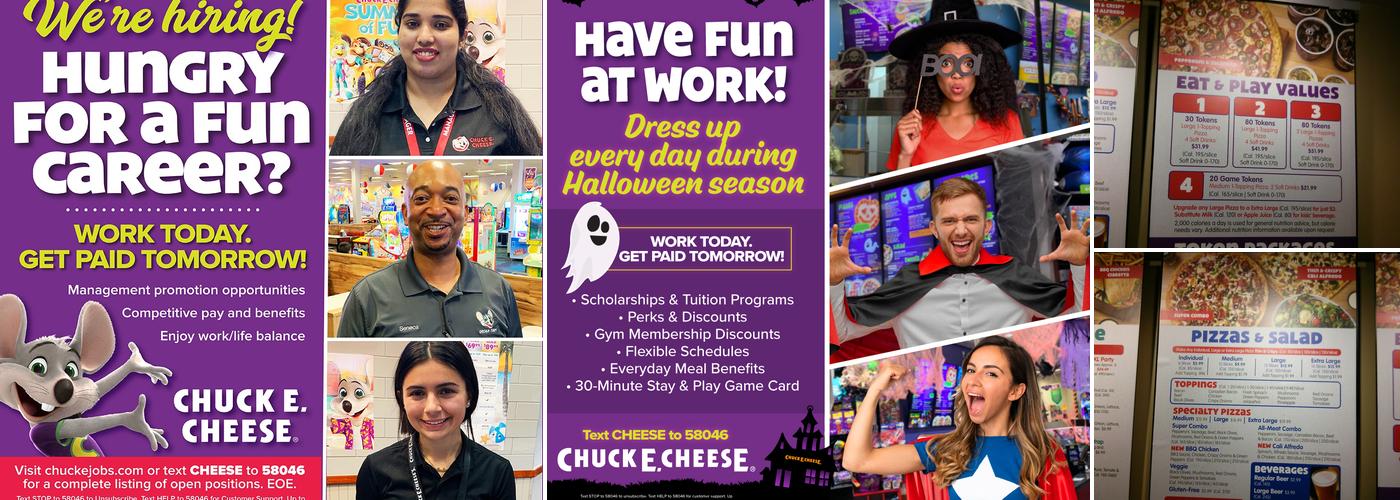 Chuck E. Cheese Menu