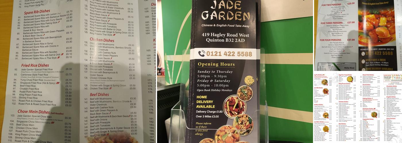 Jade Garden Menu