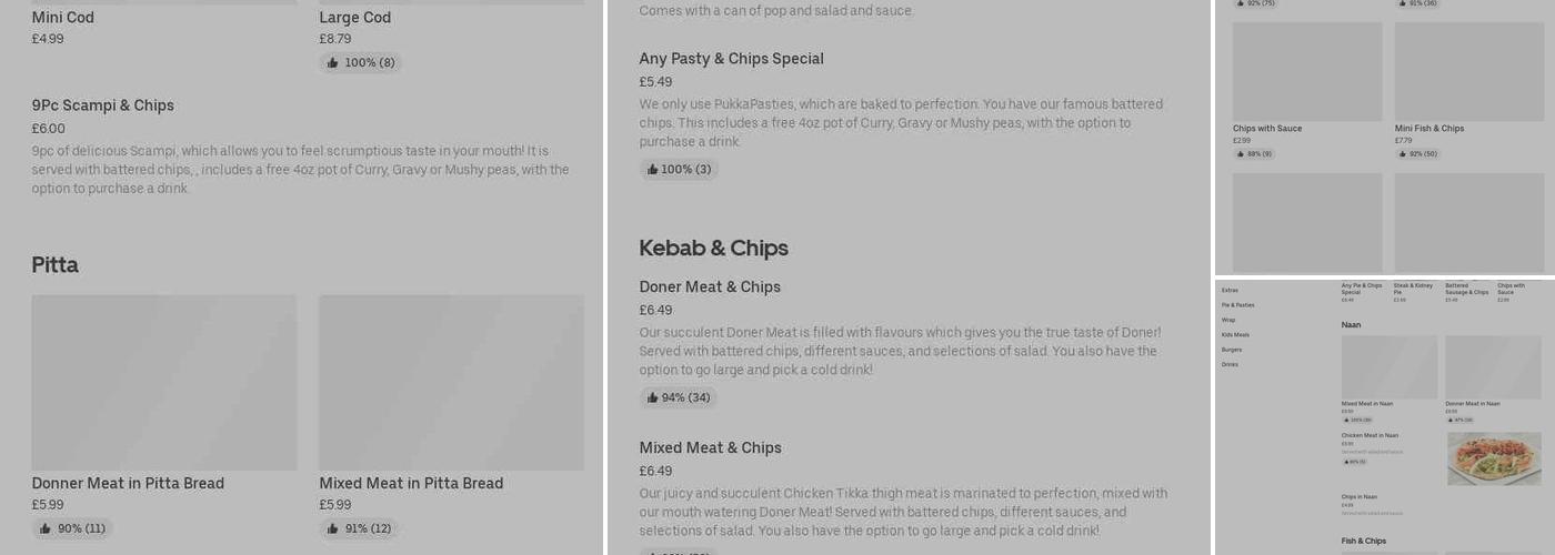 Seagull Fish Bar Menu