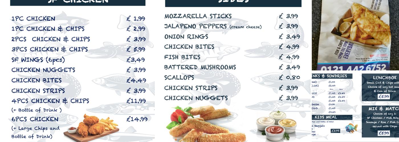 Moseley Fish Bar Menu