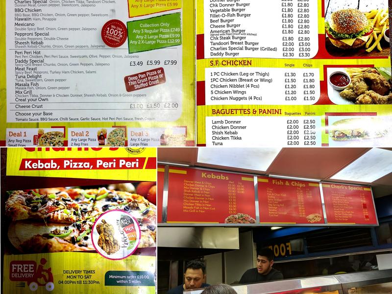 Charlie Kebab House Menu