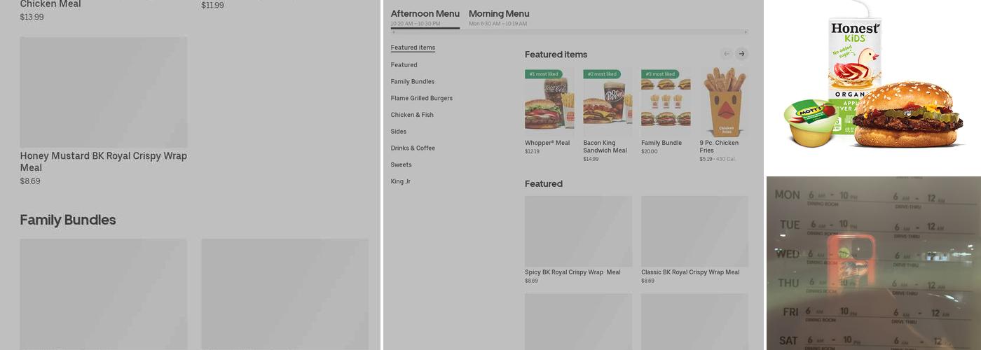 Burger King Menu