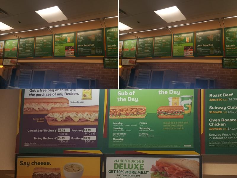 Subway Menu