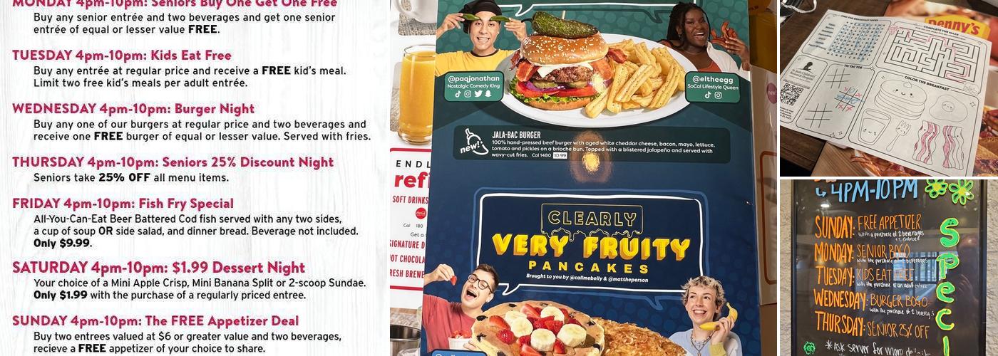 Denny's Restaurant Menu