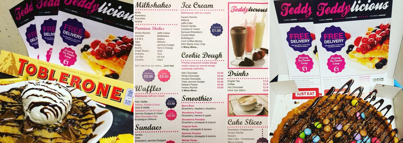 Teddylicious Desserts Aston Menu