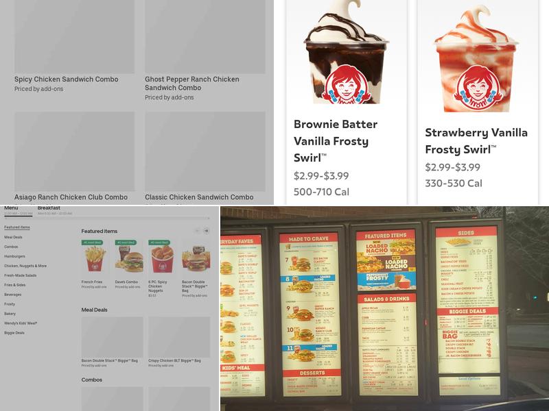 Wendy's Menu
