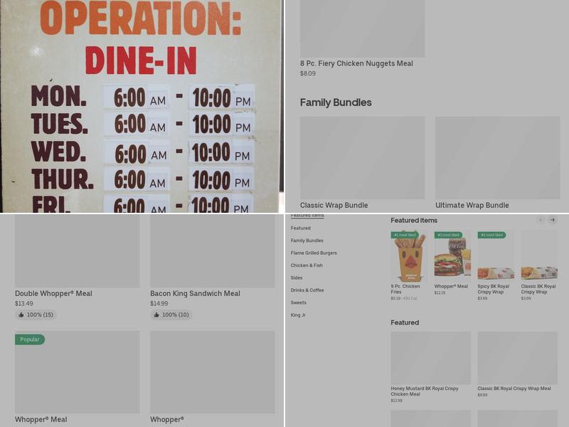 Burger King Menu
