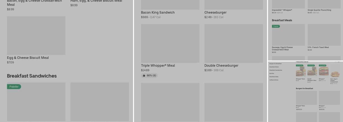 Burger King Menu