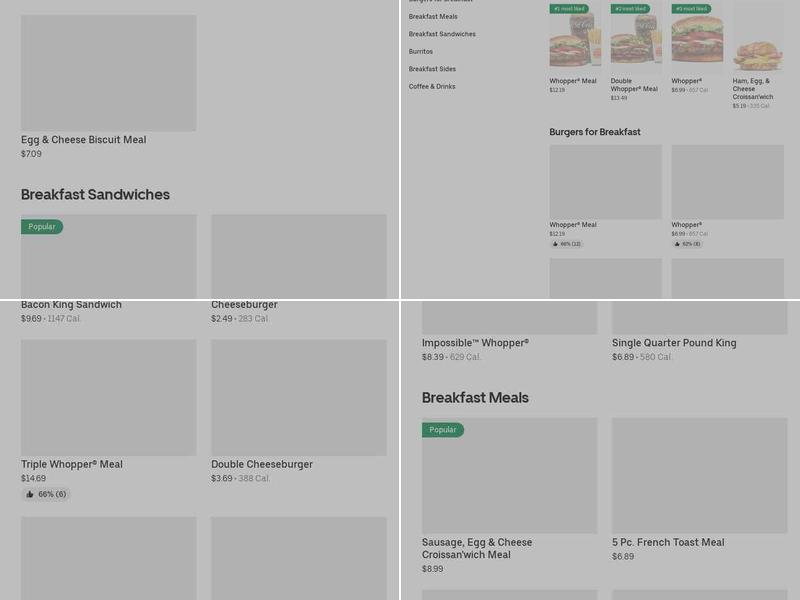 Burger King Menu