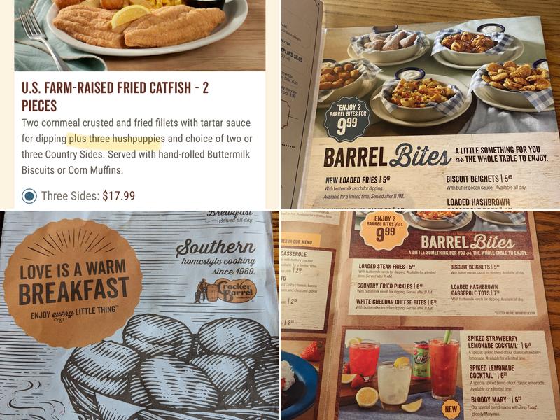 Cracker Barrel Old Country Store Menu