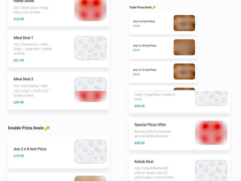 Sutton Pizza and Grill House Menu