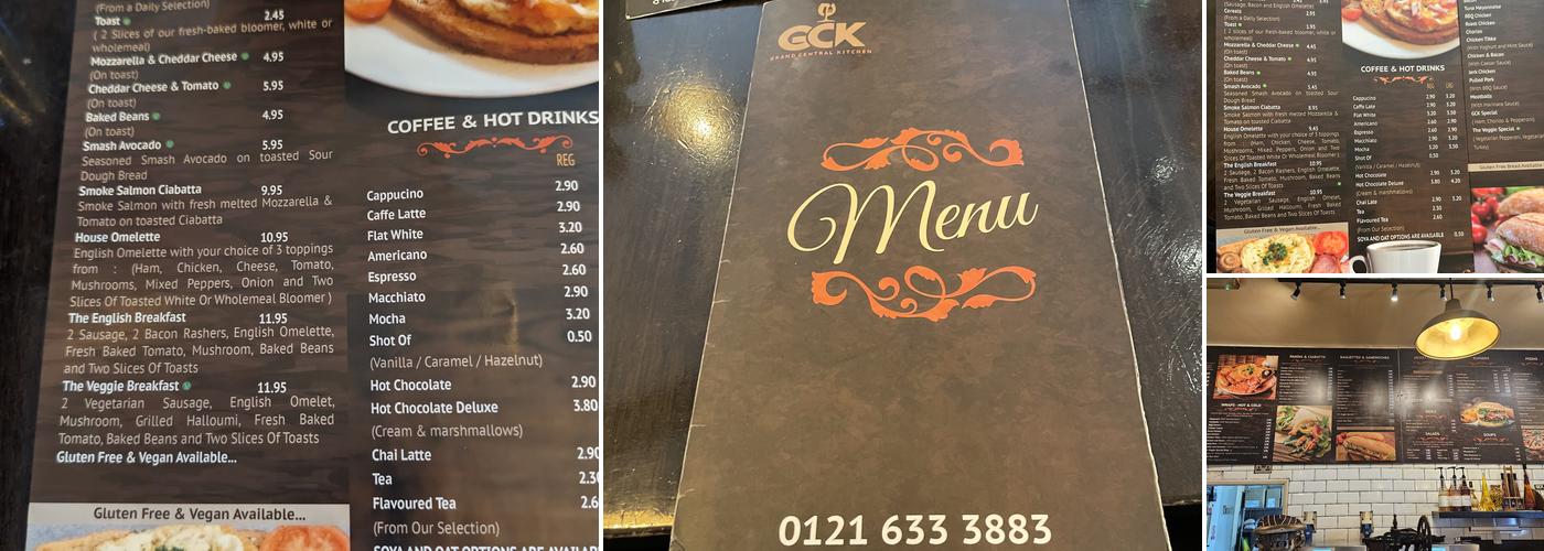 Grand Central Kitchen Menu