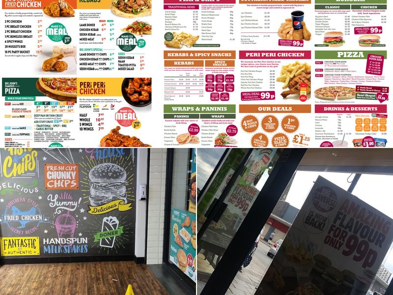 Big John's Kings Heath Menu