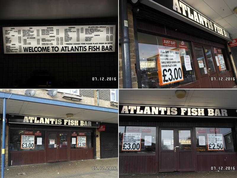 Atlantis Fish Bar Menu