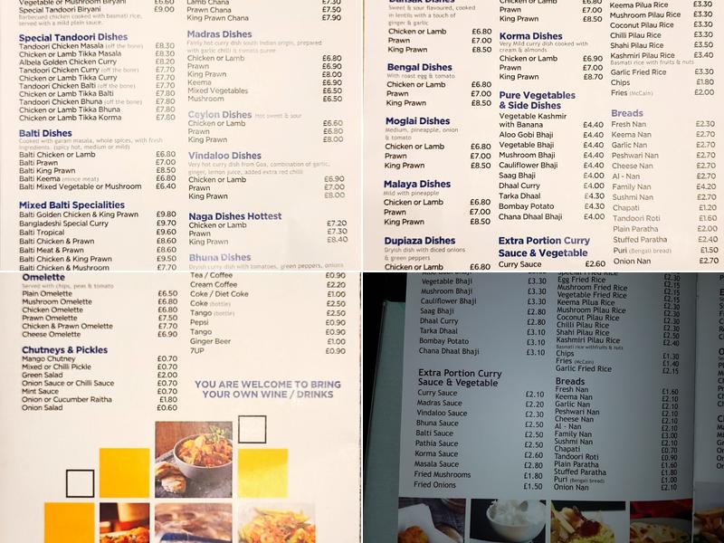 Albela Tandoori Menu