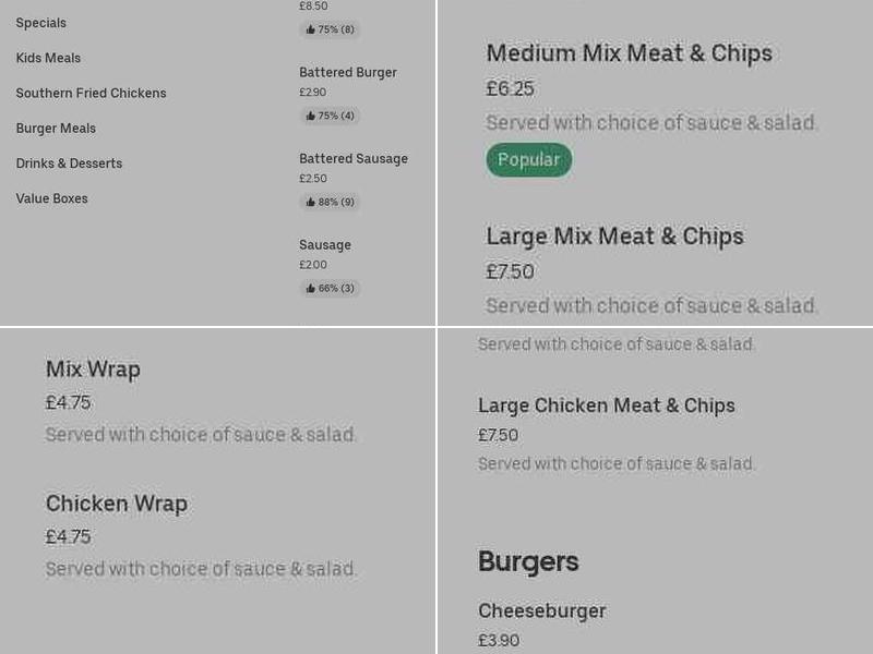 City Road Tasty Bites Menu