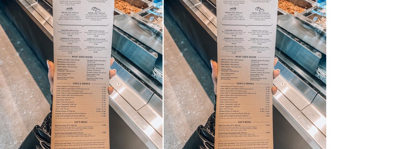 Chipotle Mexican Grill Menu