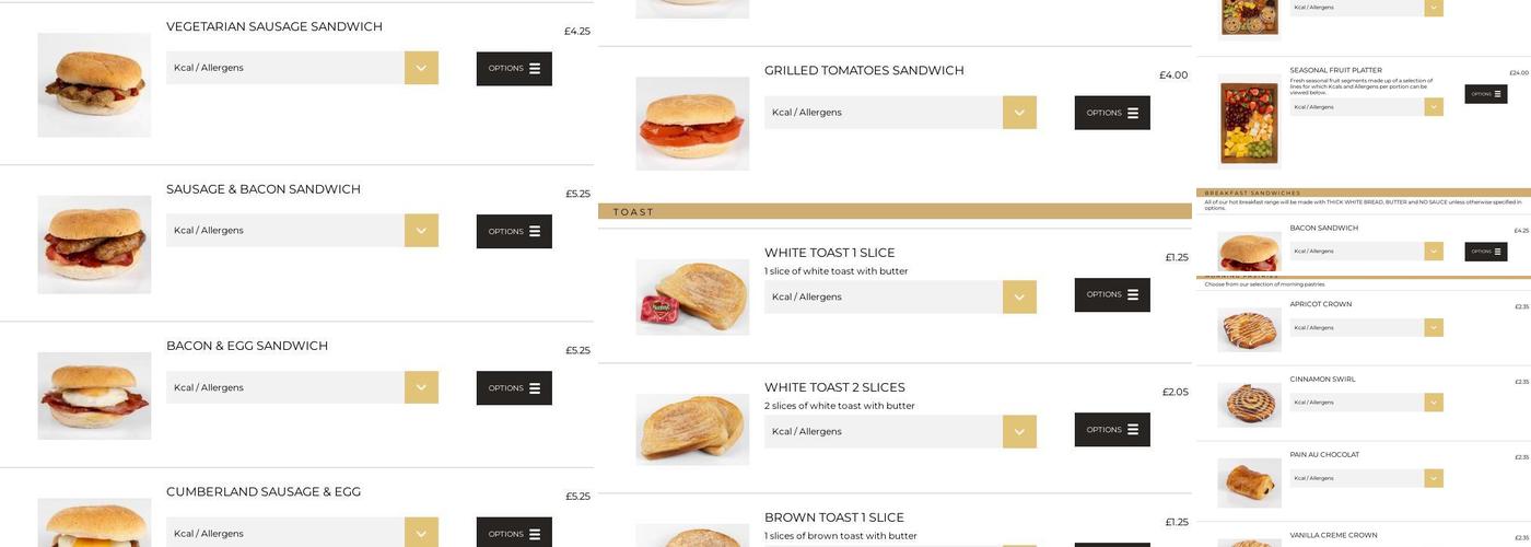 Philpotts Ltd - Colmore Row Menu