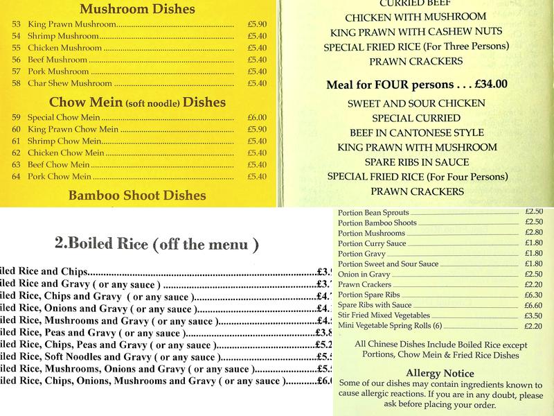 Fortune Chinese Takeaway富都 Menu