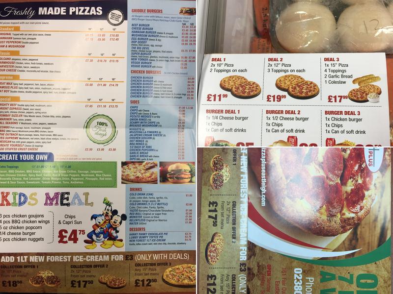 Pizza Plus Menu