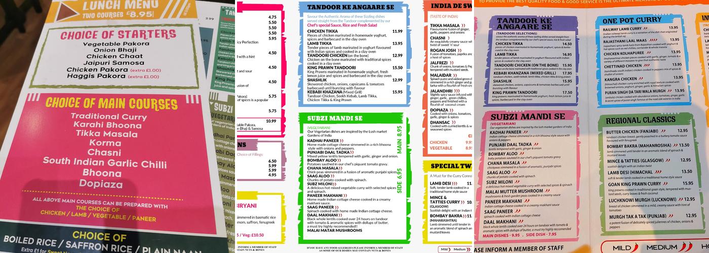 Masala Twist Menu
