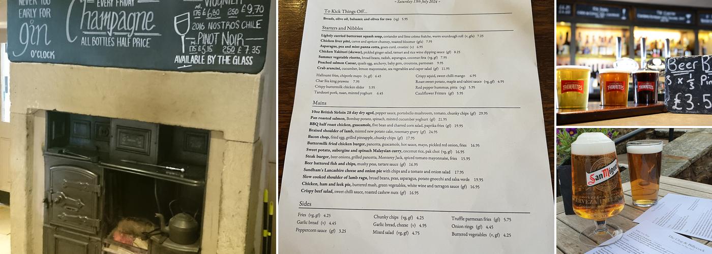 The Clog & Billycock Menu