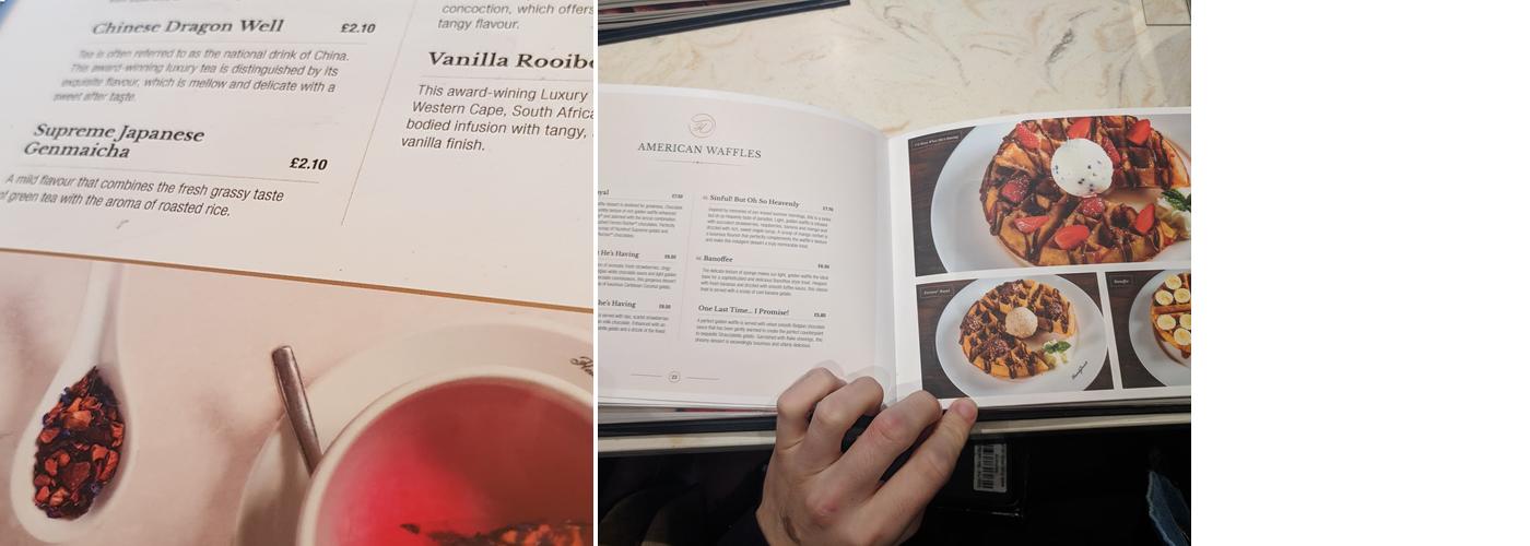 Heavenly Desserts Blackburn Menu