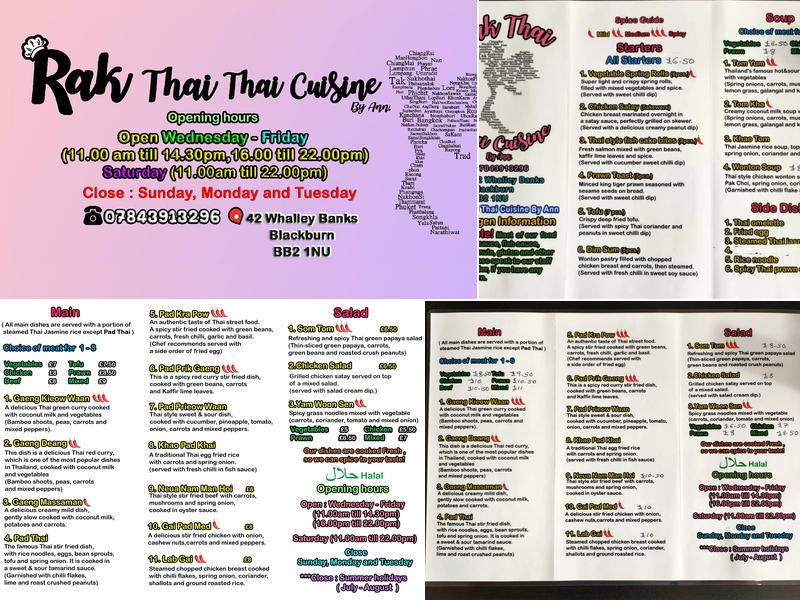 Rak Thai Thai Cuisine By Ann Menu