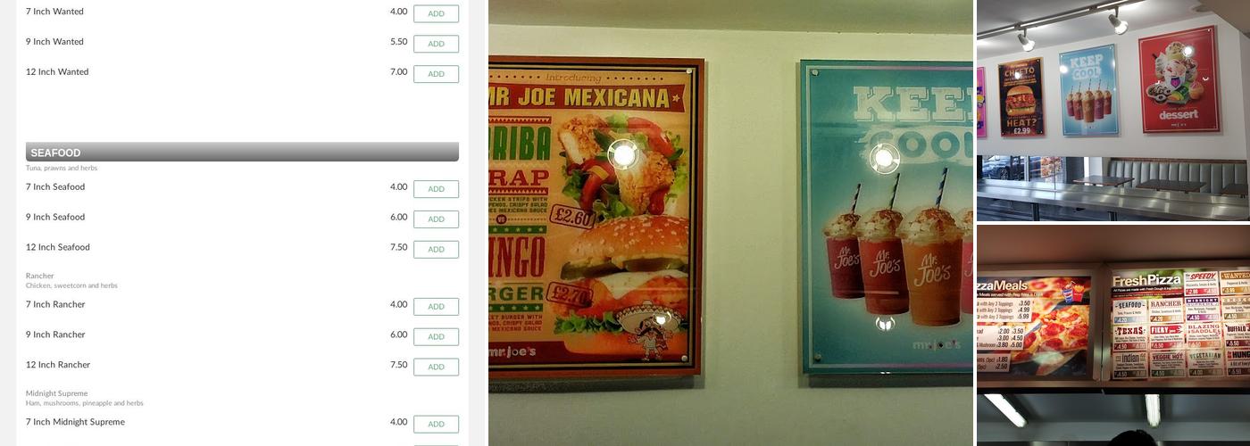 Mr Joe's fast food Menu