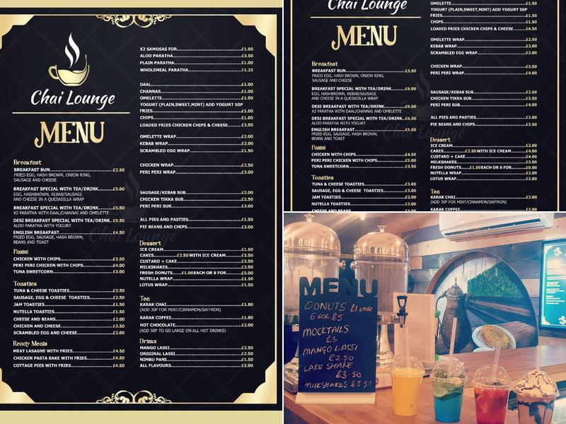 Chai lounge cafe Menu