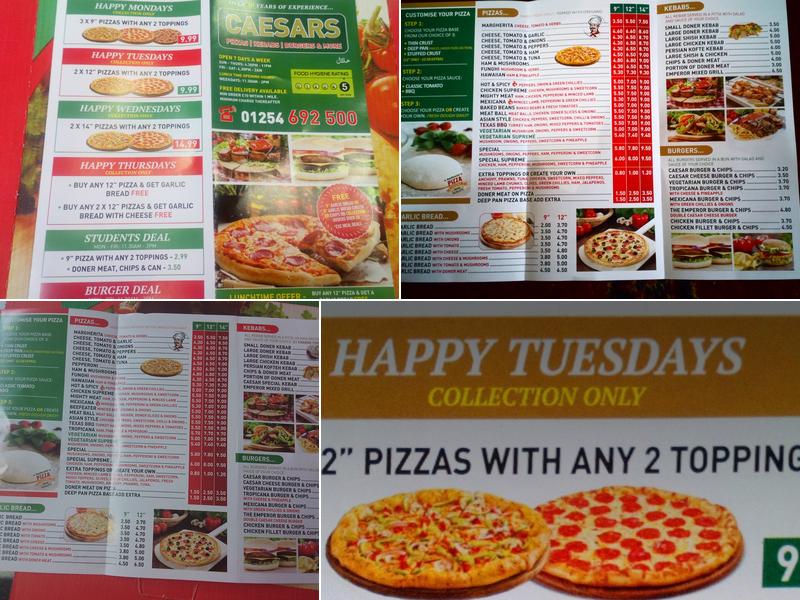 Caesars Pizza house Menu
