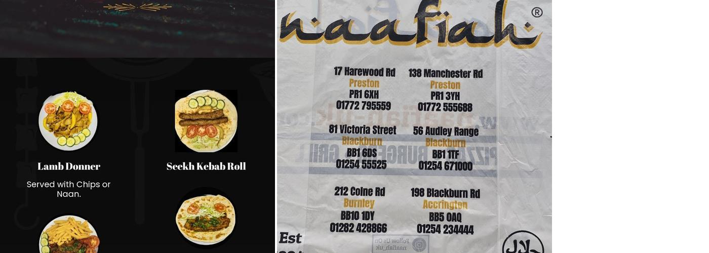 Naafiah Takeaway Menu
