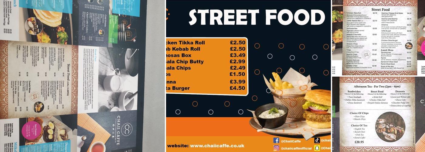 Chaii Caffe Menu
