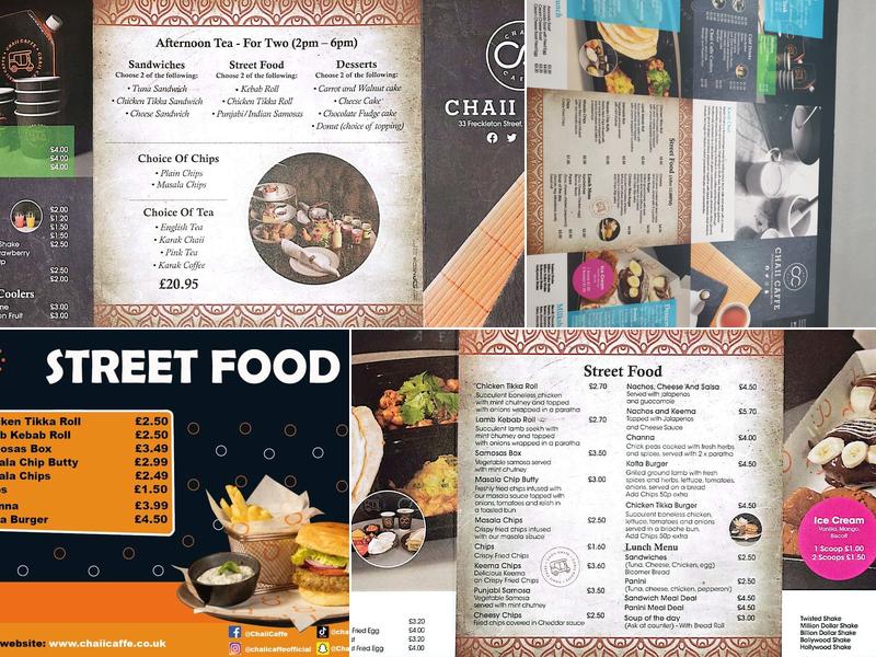 Chaii Caffe Menu