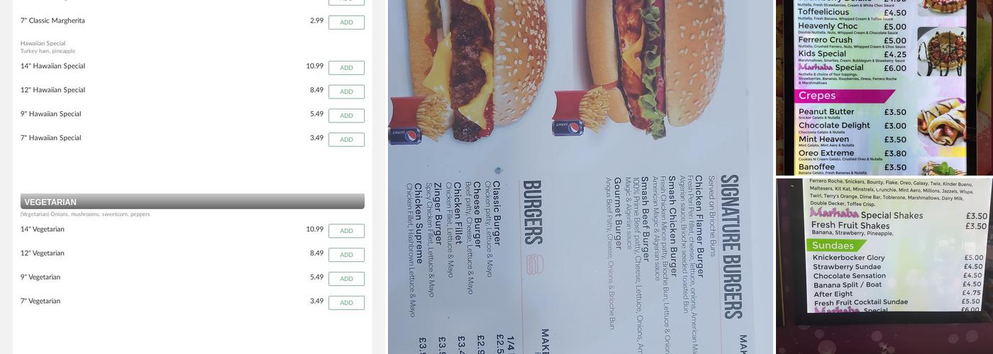 Marhaba sweets and ice cream bar Menu