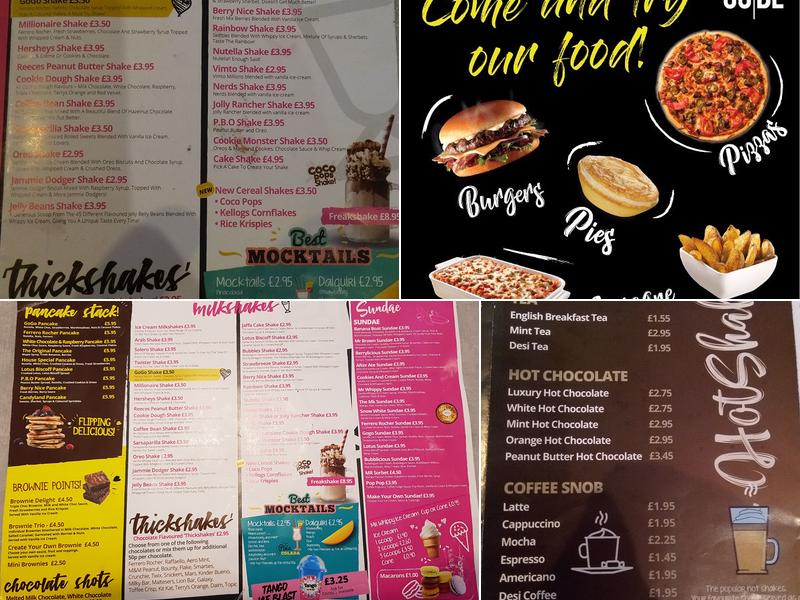 Cube Desserts Blackburn Menu