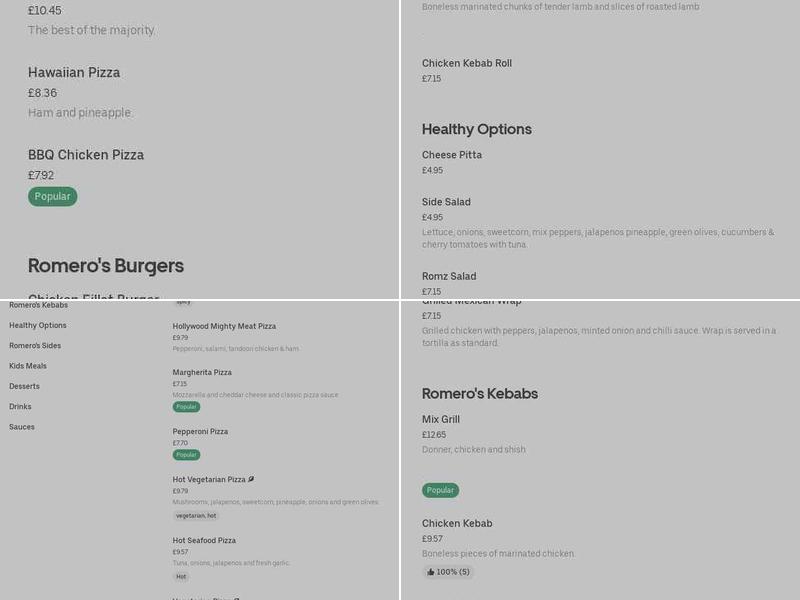 King's Peri Peri Menu