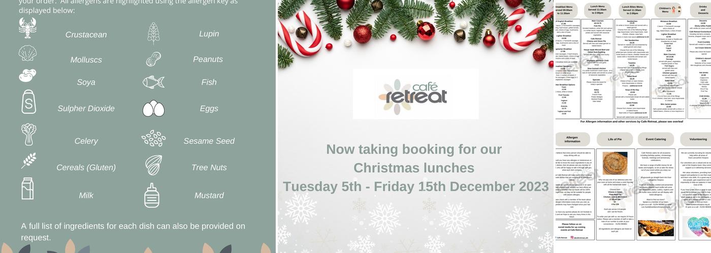 Café Retreat Blackburn Menu