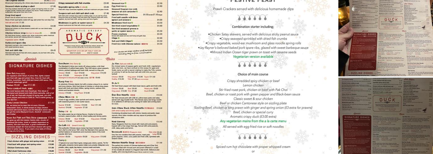 Michael Wan's Mandarin Menu