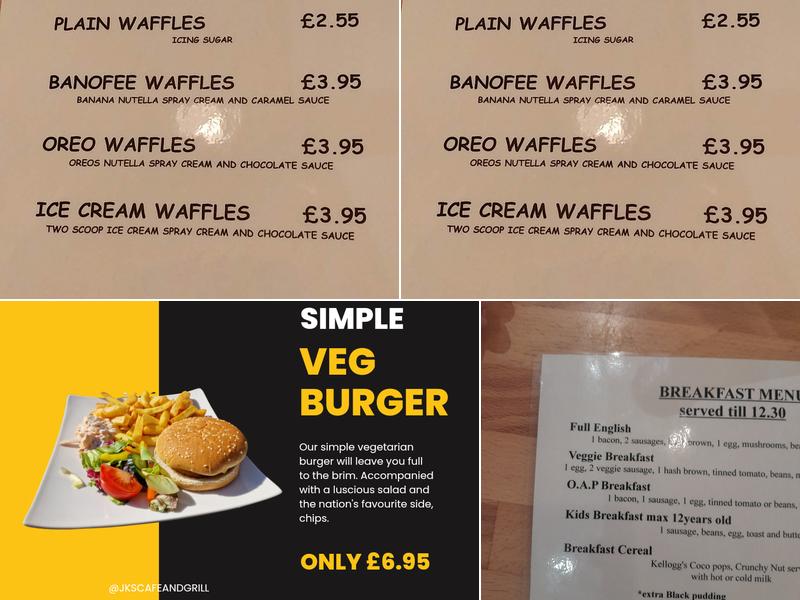 JK's CAFÉ & GRILL Menu