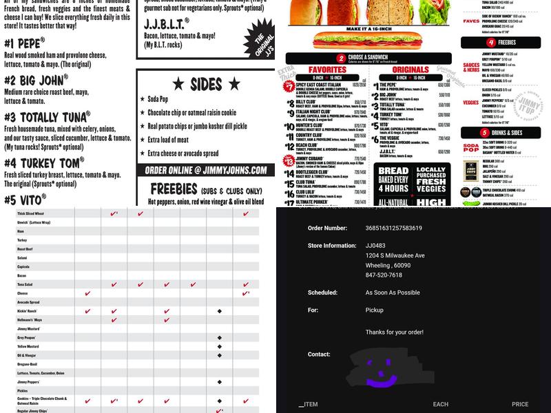 Jimmy John's Menu
