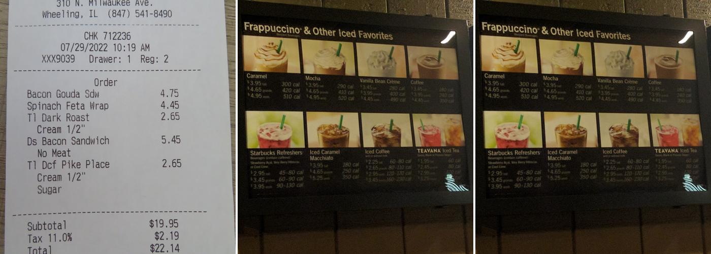 Starbucks Menu