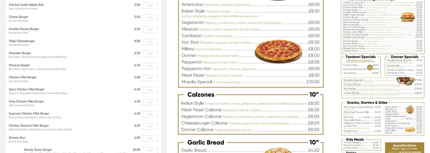 Masala - Authentic Indian Takeaway Menu