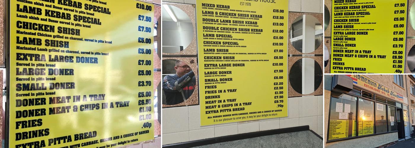 Armenian Kebab House Menu