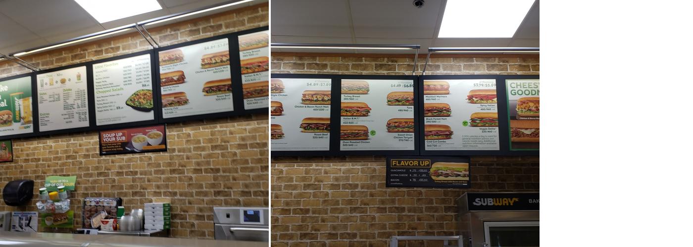 Subway Menu